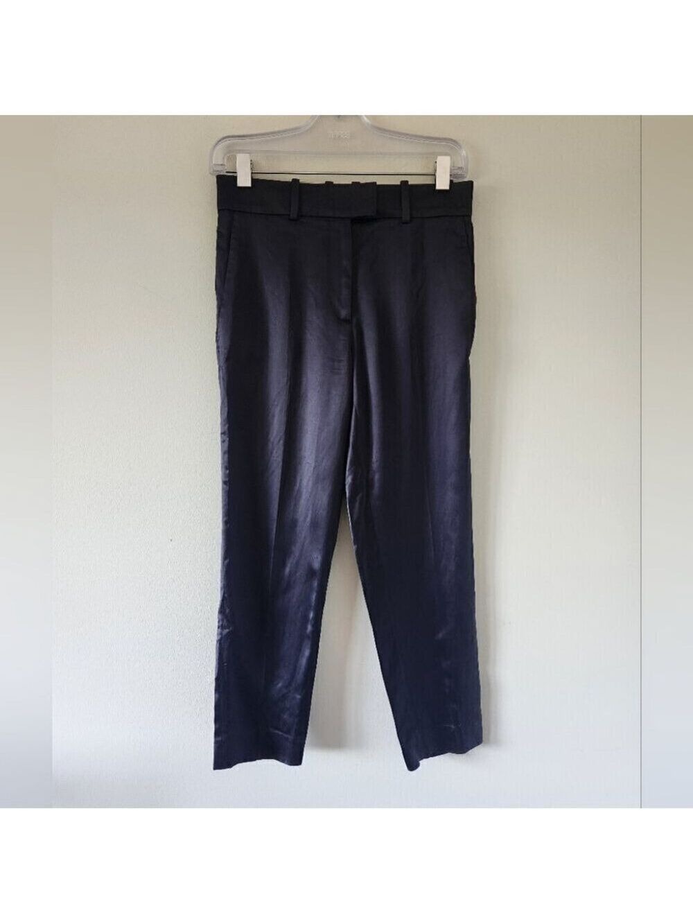 COS | Satin dress pants navy stretchable sz 4